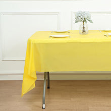 Yellow 10 MM Thick Plastic Tablecloth 54 Inch x 108 Inch Rectangle PVC Spill Proof Disposable