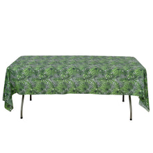 Disposable PVC Tablecloth 54 Inch x 108 Inch Rectangle Tropical Leaf Waterproof 