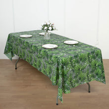 PVC Tablecloth Disposable Rectangle 54 Inch x 108 Inch Tropical Leaf Waterproof 