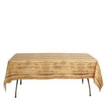 52 Feet x 108 Feet Rustic Wooden Print Tablecloth in Brown Color Plastic Vinyl Waterproof and Disposable