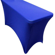 5 Feet Rectangular Stretch Spandex Tablecloth In Royal Blue 