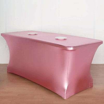 Pink table cover fitted for events and parties