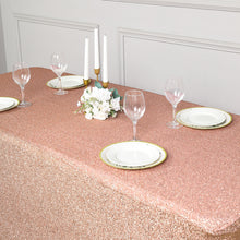 Metallic Tinsel Shimmer Spandex 6 Feet Rectangular Blush & Rose Gold Fitted Table Cover
