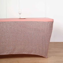 Metallic Shimmer Spandex Tablecloth 6 Feet Rectangular 