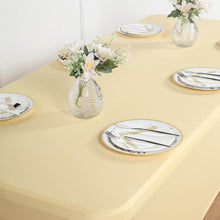 6ft Champagne Spandex Stretch Fitted Rectangular Tablecloth

