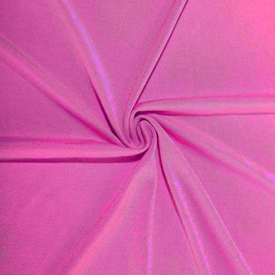 Pink stretch fabric showcasing smooth texture and vibrant color.