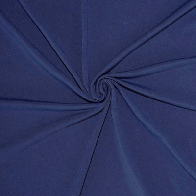 Navy blue fabric in a spiral layout, showcasing its texture and softness.