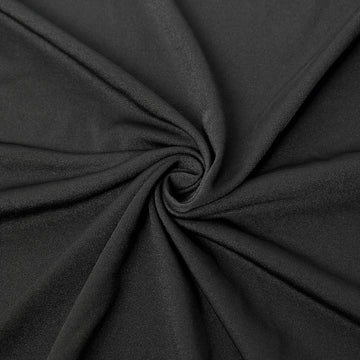 Timeless Black Open Back Stretch Spandex Table Cover