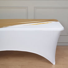 6 Feet Table Topper Cap Gold Spandex Stretchable
