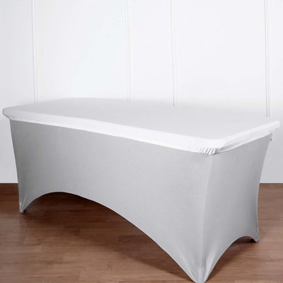 Gray table cover fitting a rectangular table