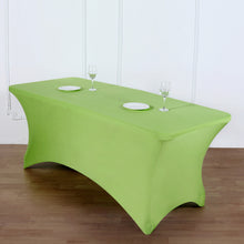Apple Green Stretch Spandex Tablecloth for 8 Feet Rectangular