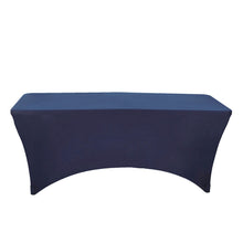 Navy Blue Tablecloth for 8 Feet Rectangular Spandex