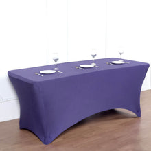Spandex Purple Tablecloth for 8 Feet Rectangular