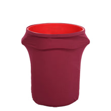 41 To 50 Gallons Round Trash Bin Burgundy Spandex Stretch Container Cover