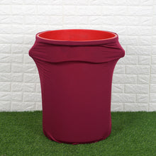 Burgundy Spandex Stretch Round Trash Bin Container Cover 41 To 50 Gallons  