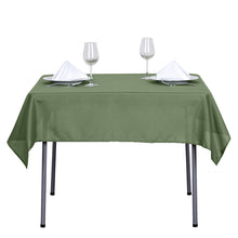 Olive Green Polyester Square Tablecloth 54 Inch