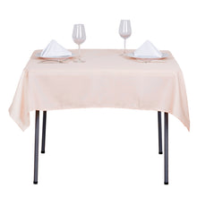 54 Inch Square Polyester Tablecloth In Blush Rose Gold