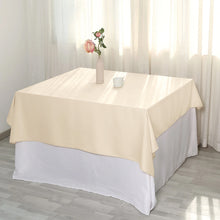 Square Beige Polyester Tablecloth 54 Inch