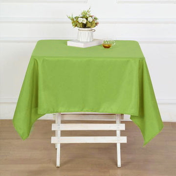 Versatile and Stylish Apple Green Square Polyester Tablecloth