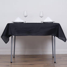54 Inch Black Square Polyester Tablecloth