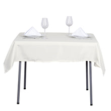Ivory Polyester Square Tablecloth 54 Inch