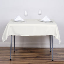 54 Inch Ivory Square Polyester Tablecloth