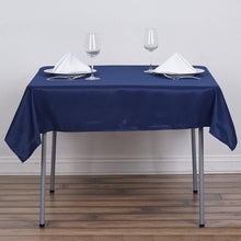 54x54" Seamless Polyester Square Linen Tablecloth - Navy Blue