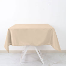 54 Inch Polyester Square Tablecloth in Nude