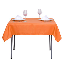 Orange Polyester Square Table Overlay 54 Inch