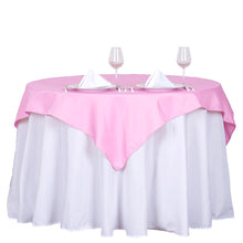 Pink Square Table Overlay 54 Inch Polyester Material
