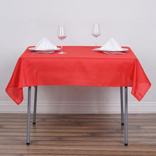 Red 54 Inch Square Polyester Table Overlay