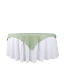 54 Inch Sage Green Washable Polyester Square Table Linen Overlay