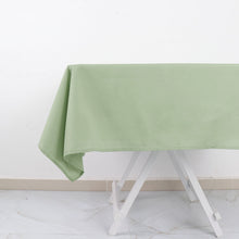 Washable Sage Green Square Polyester Tablecloth 54 Inch