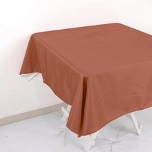 Terracotta (Rust) Square Seamless Polyester Tablecloth, Reusable Linen - 54inch
