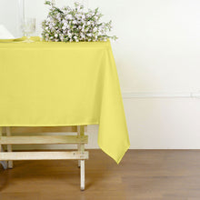 54 Inch Yellow Polyester Square Tablecloth