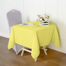 Yellow Square Tablecloth in Polyester Material 54 Inch