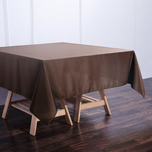 Polyester Chocolate Square Table Cover 70 Inch