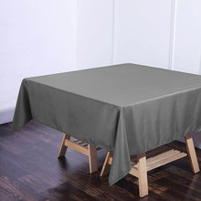 Charcoal Gray Square Tablecloth 70 Inch Polyester