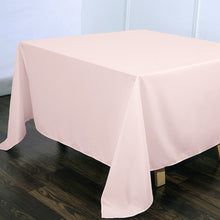 Polyester Rose Gold Blush Square Table Cover 70 Inch