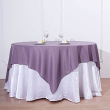 Violet Amethyst Polyester Square Table Overlay 70 Inch