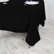 Square Polyester Table Overlay 70 Inch Black