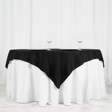 Square Table Overlay 70 Inch Black Polyester