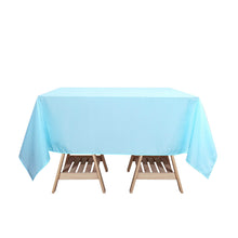 70 Inch Square Blue Polyester Tablecloth