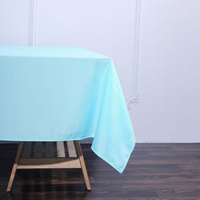 70 Inch Square Table Overlay In Blue Polyester
