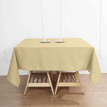 Polyester Square Table Overlay In Champagne 70 Inch