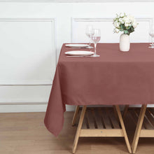 Polyester Seamless Square Tablecloth Cinnamon Rose 70 Inch
