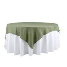 Eucalyptus Sage Green Polyester Square Table Overlay 70 Inch