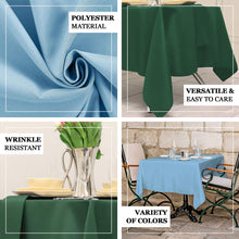 Square Tablecloth Hunter Emerald Green Polyester 70 Inch