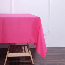 Square Fuchsia Table Overlay 70 Inch Polyester