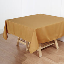 Gold 70 Inch Square Polyester Tablecloth